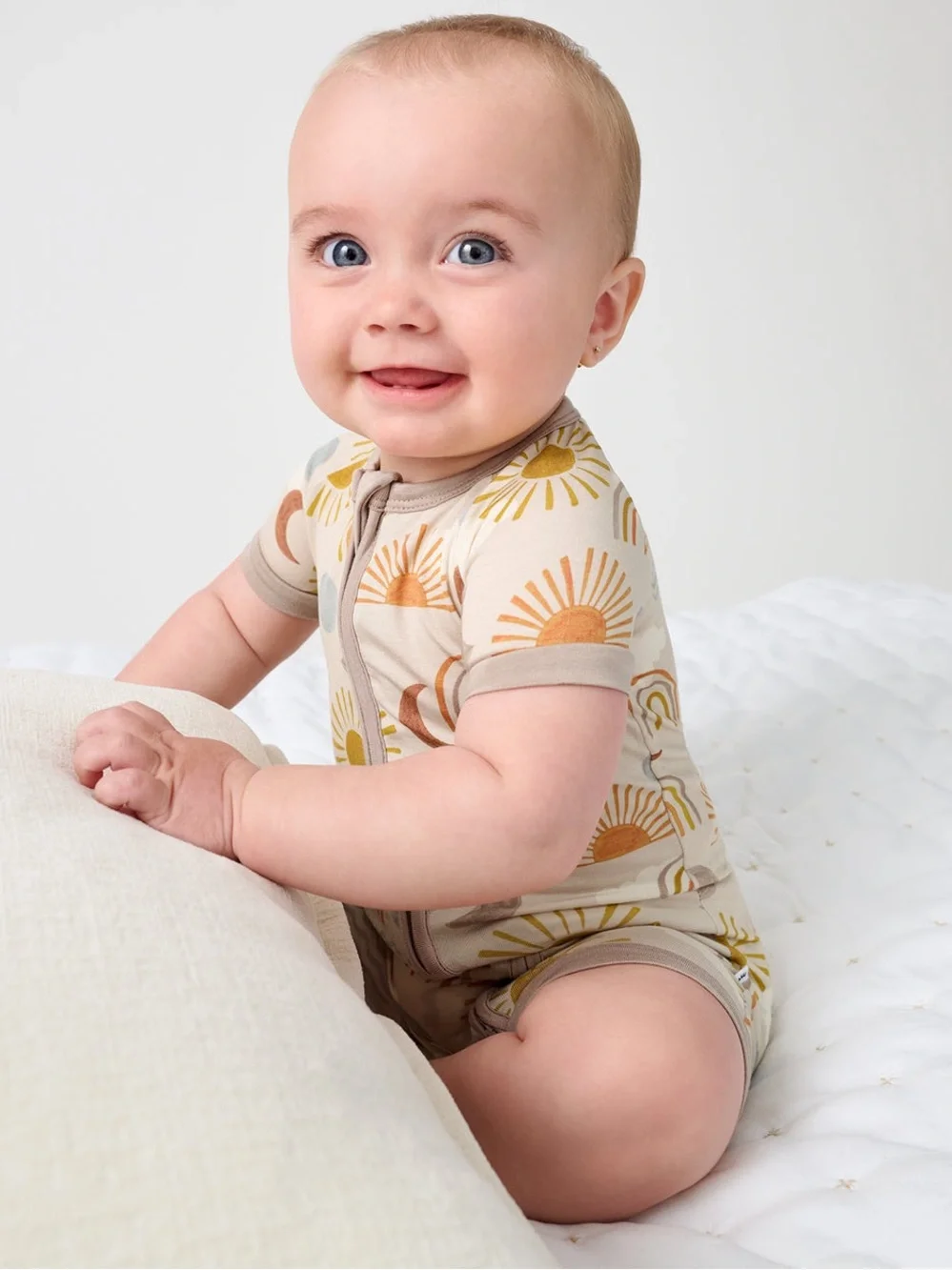 🌙🤎 Little Sleepies Desert Sunrise Shorty Zippy – Size 12/18 Months | EC 🤎🌙